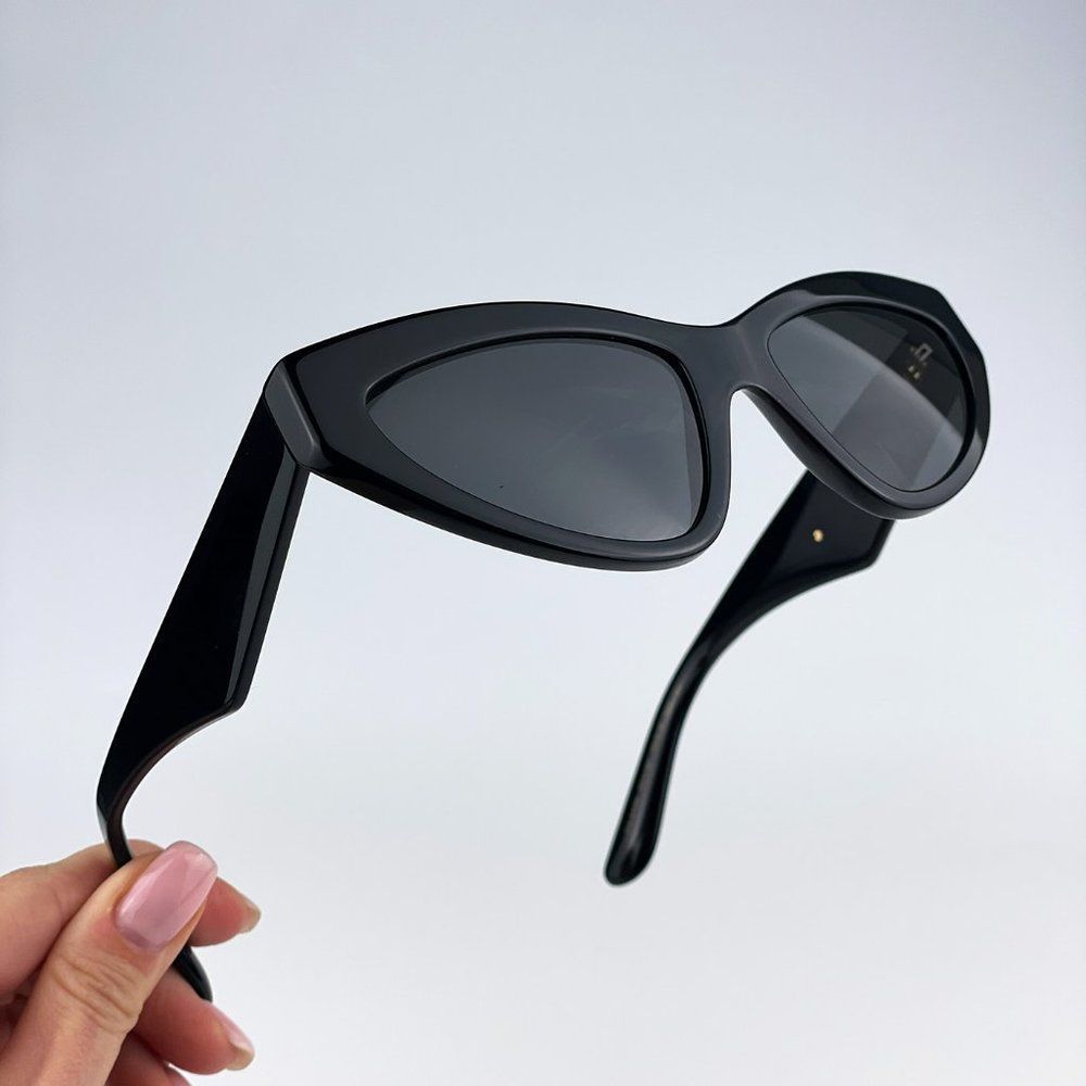 D&G DG4439 501/87 Sunglasses Black Dark Grey Cat Eye Women